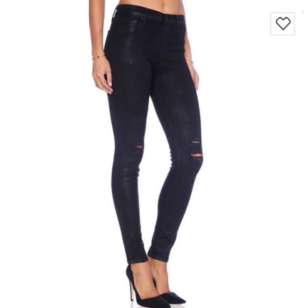 Hudson Barbara High Waist Super Skinny Jeans Waxed Skylark  Size 26